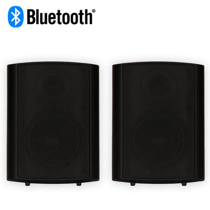 Theater Solutions TS425ODB Bluetooth Indoor or Outdoor Powered Speaker Pair Black