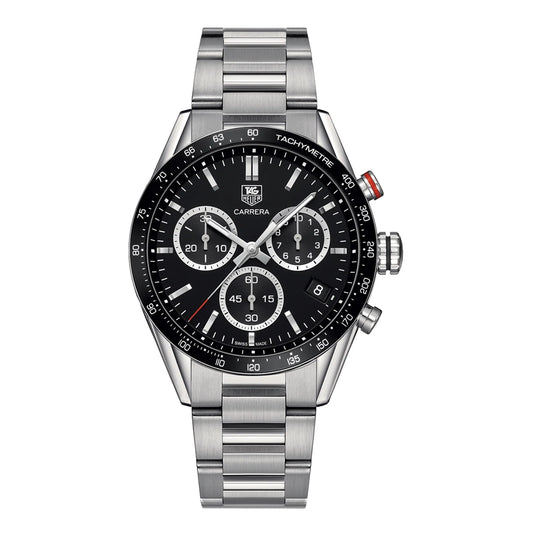 Tag Heuer Carrera 43mm Chrono Date Quartz Mens Watch CV1A10.BA0799