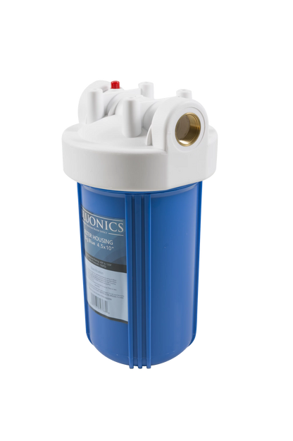 Bluonics 10" Big Blue Whole House Water Filter with 5 Micron Sediment Cartridge for Rust, Iron, Sand, Dirt, Sediment and Undissolved Particles