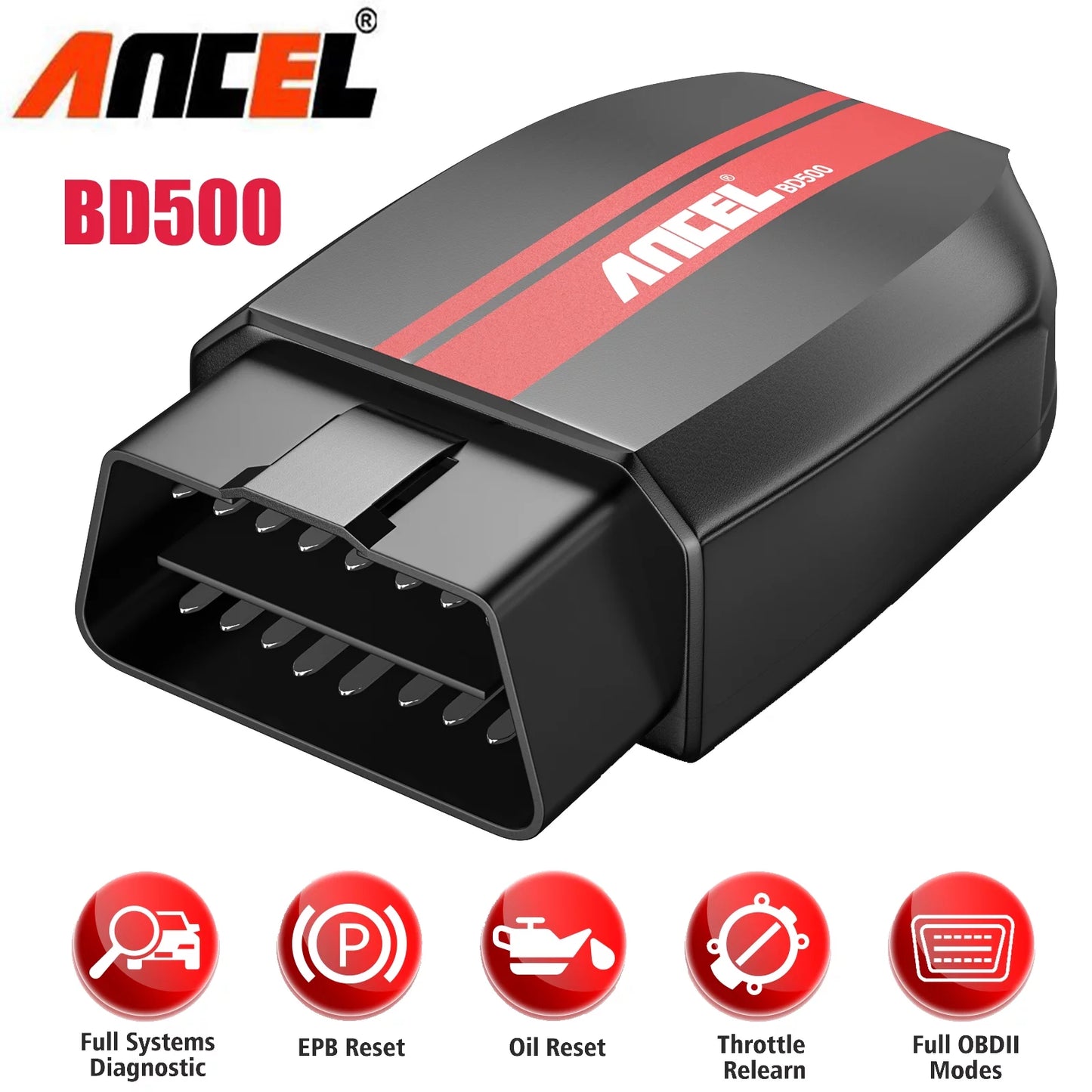 Ancel BD500 Wireless Car Scanner Fits for VW Audi Skoda Saddle VAG Vehicles Bluetooth OBD2 Scanner Code Reader Check All Systems Oil Reset EPB Reset Throttle Learning Automotive Diagnostic Scan Tool