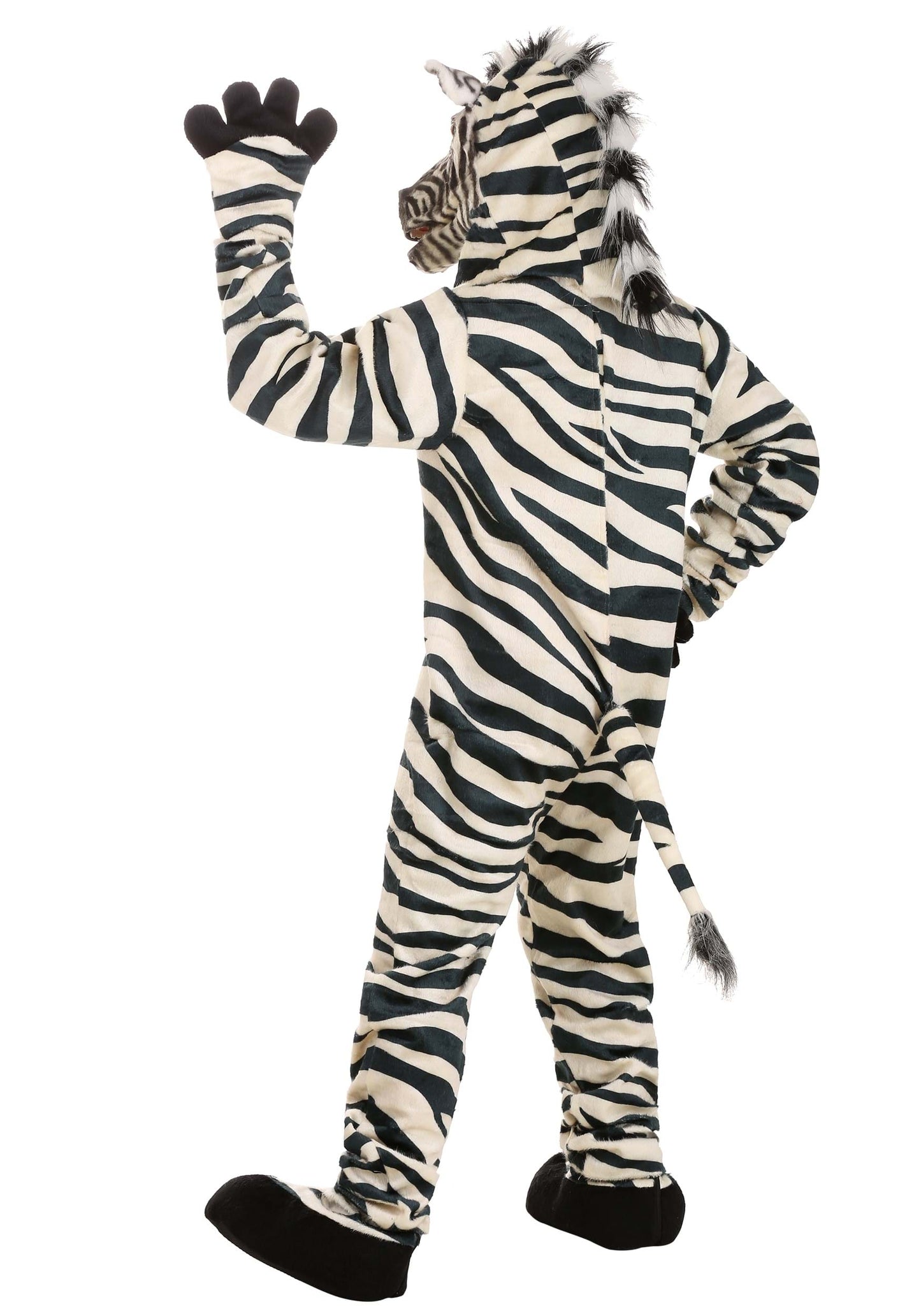 Adult Zebra Suit with Mouth Mover Mask