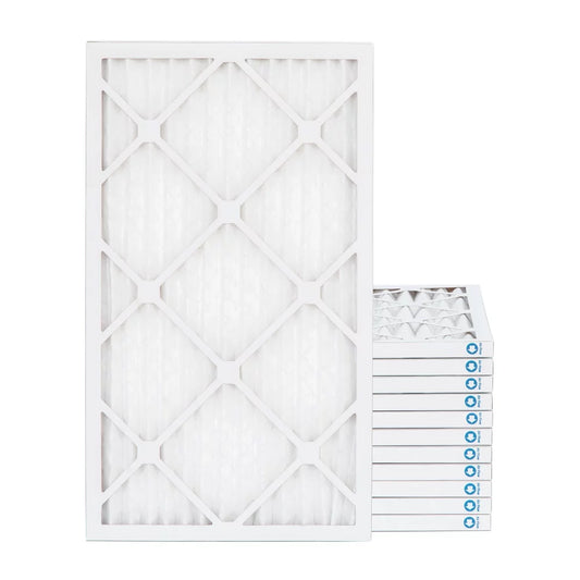 14x28x1 MERV 11 ( MPR 1000, FPR 7-8 ) Pleated 1" Air Filters for AC and Furnace. Case of 12. Exact Size: 13-1/2 x 27-1/2 x 3/4