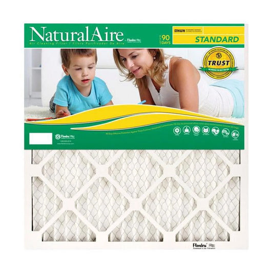 AAF Flanders NaturalAire 19.5 x 21.5 x 1 in. Pleated 8 MERV Pleated Air Filter - Pack of 12