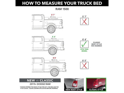 BAK by RealTruck BAKFlip G2 Hard Folding Truck Bed Tonneau Cover | 226203 | Compatible with 2002 - 2018, 2019 - 21 Classic Dodge Ram 1500, 2003-21 2500/3500 6' 4" Bed (78")