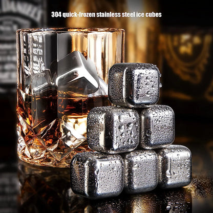 Stainless Steel Whisky Stones Metal Ice Cube Reusable Chilling Rocks Cooling for Scotch Whisky Wine Gin Tonic Drinks Party Men Women(Size:16 Pieces,Color:Square)