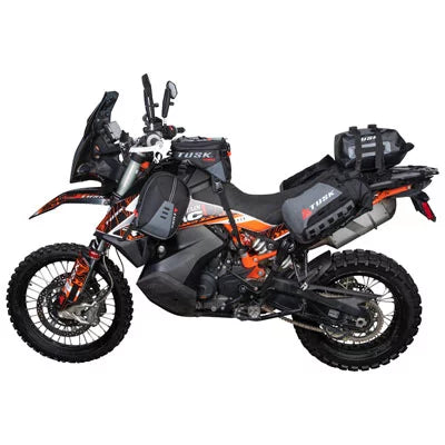 Tusk Excursion Rackless Luggage System w/ X-Small Dry Duffel Tail Bag Standard Heat Shield For HUSQVARNA TR 650 Strada 2013-2014