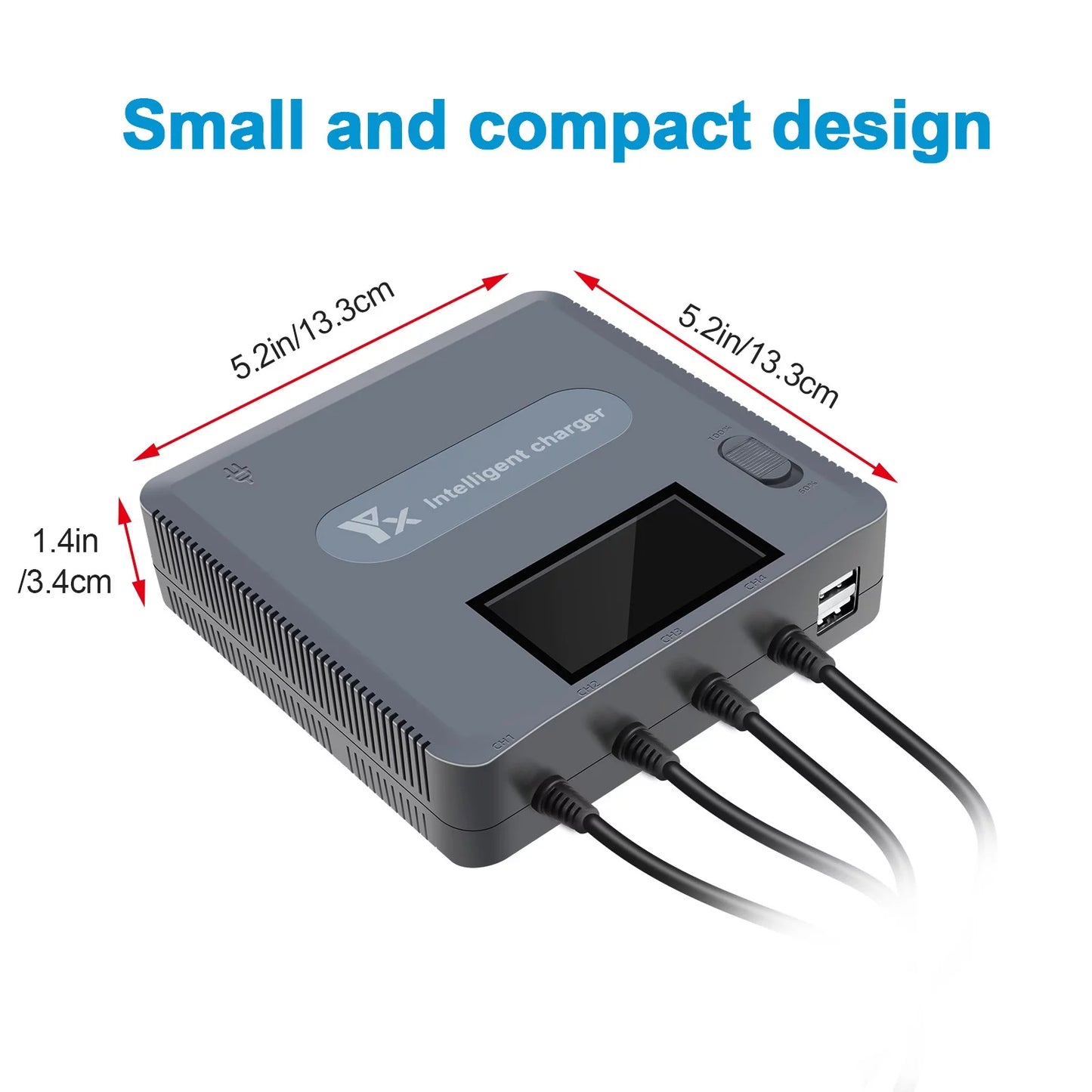 ZiSUGP Compatible With DJI Mavic Air 2 And Air 2S Battery Charger Hub With LCD Display 6 In 1 Quick Battery Charger Charging Accessories Photography Drones with Camera 4k