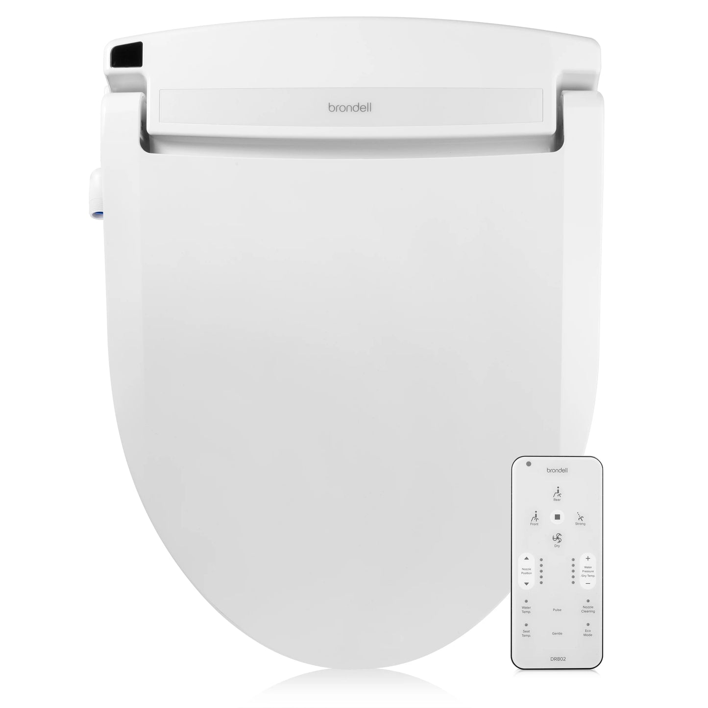 Brondell Swash DR802 Advanced Bidet Toilet Chair with Remote Control, Elongated White