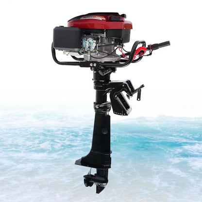 Wuzstar 4-Stroke 7 Outboard Motor Fishing Boat Yacht Engine Motor Air Cooling 196CC