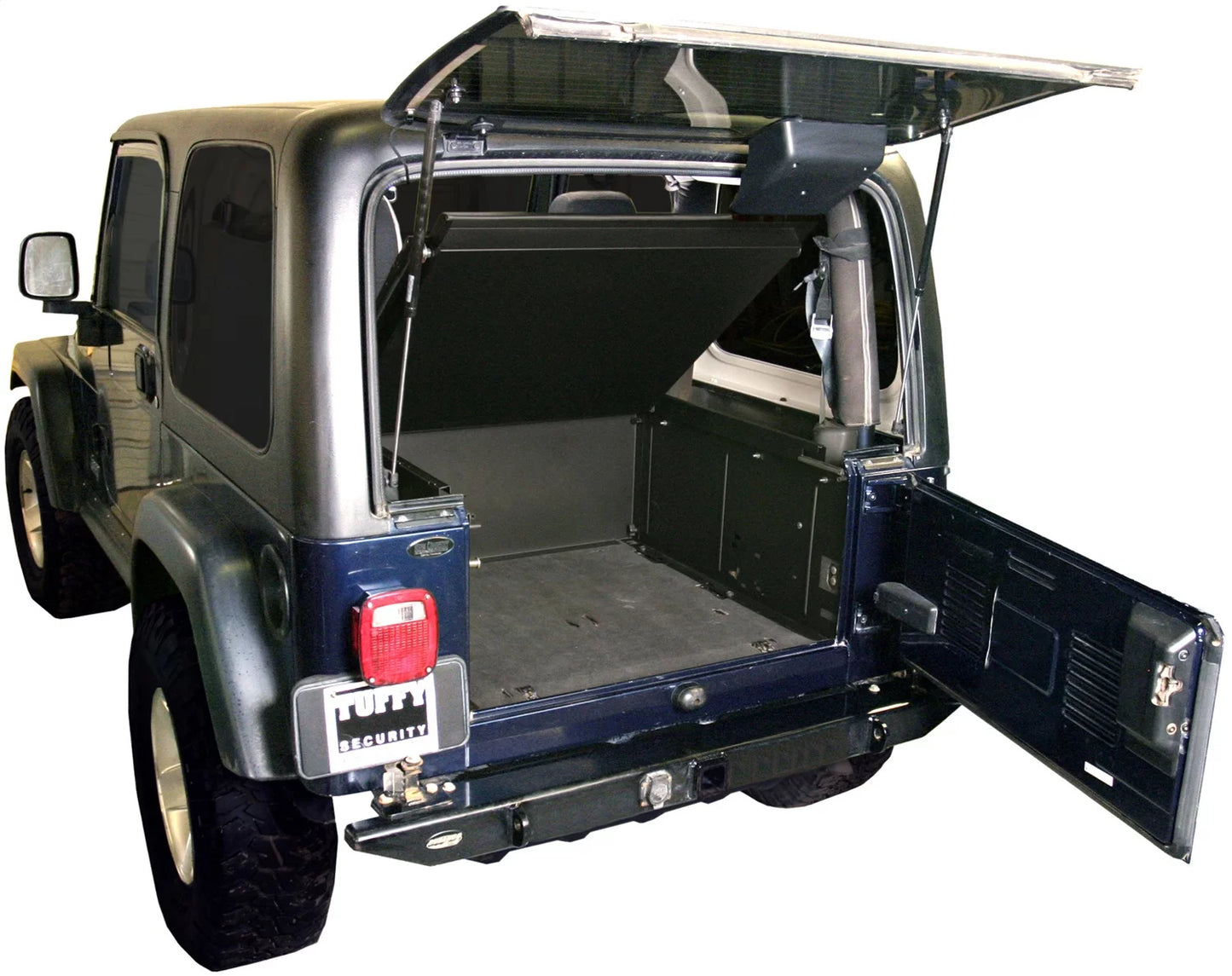 Tuffy Security Products Deluxe Cargo Enclosure - '87-95 Wrangler YJ / '97-06 Wrangler TJ (Black) Fits select: 1997-2006 JEEP WRANGLER / TJ, 1989-1995 JEEP WRANGLER / YJ