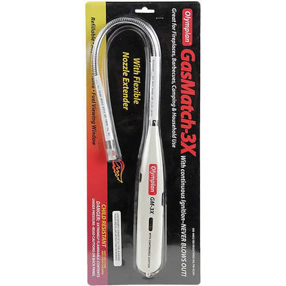 Camco Olympian GM-3X Gas Match | Refillable with Butane Lighter Fluid (It Arrives Empty) | 26-inch Total Length, Multicolor (57549)