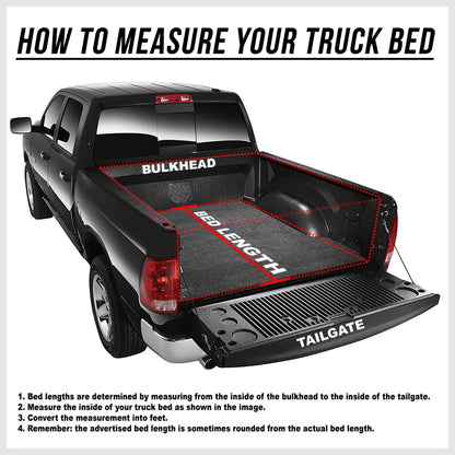 Short Bed Tonneau Cover 6Ft Soft Top Tri-Fold Flareside for 93-04 Ford Ranger