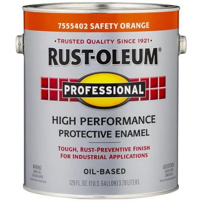 Safety Orange, Rust-Oleum Professional High Performance Gloss Protective Enamel Paint- Gallon, 2 Pack