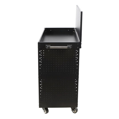 WORKPRO Rolling Service Utility Cart with Steel Pegboard Storage, Tool Cart