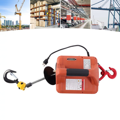 ZhdnBhnos 110V 1100 LBS 3-in-1 Electric Hoist Winch Portable Crane Lift Kit Wireless Remote Control