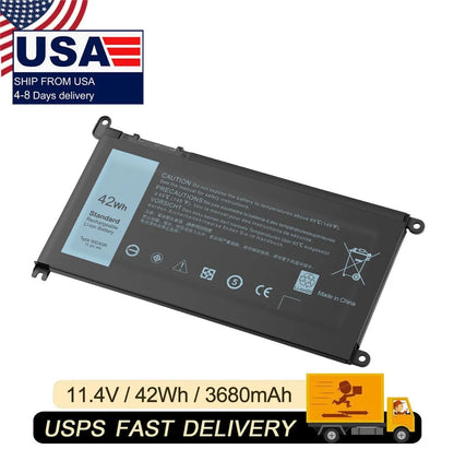 42Wh WDX0R Battery for Inspiron 15 5565 5567 5568 5578 Fit 3CRH3 T2JX4 USA