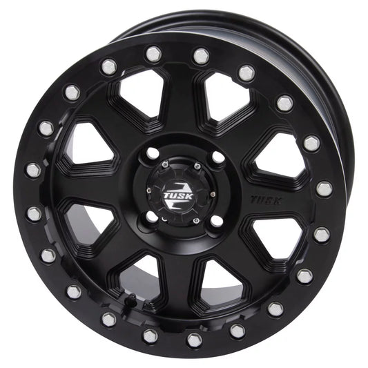 4/110 Tusk Uinta Beadlock Rim 14x7 5.0 + 2.0 Matte Black For Yamaha Viking VI EPS Ranch Edition 2022