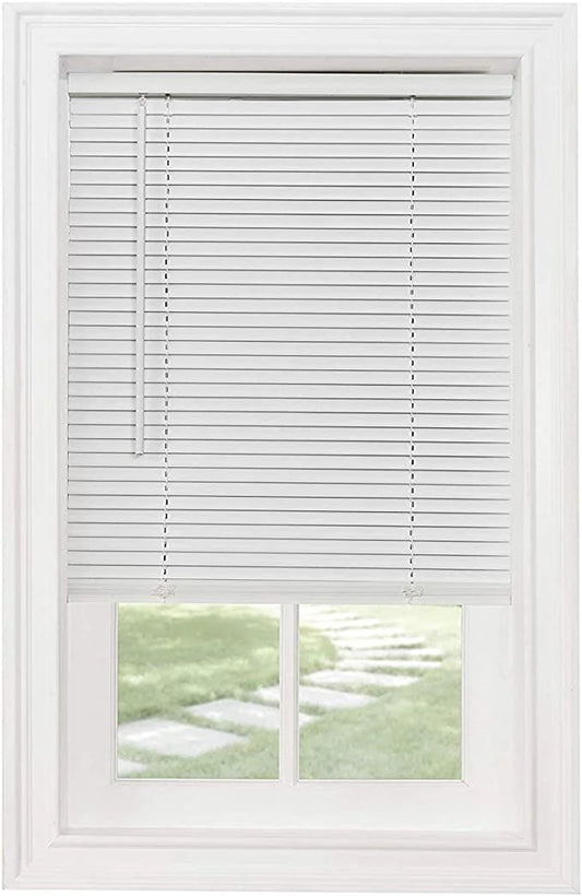 Cordless 1" Light Filtering Mini Blind, 42" Wide x 64" Long, White