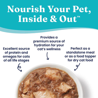 Solid Gold Shreds in Gravy with Real Tuna Fish for Cats - Canned Wet Cat Food - Grain & Gluten Free Shreds with Gravy - Superfood, Protein, Vitamins, Minerals & Amino Acids - 16ct/6oz Can