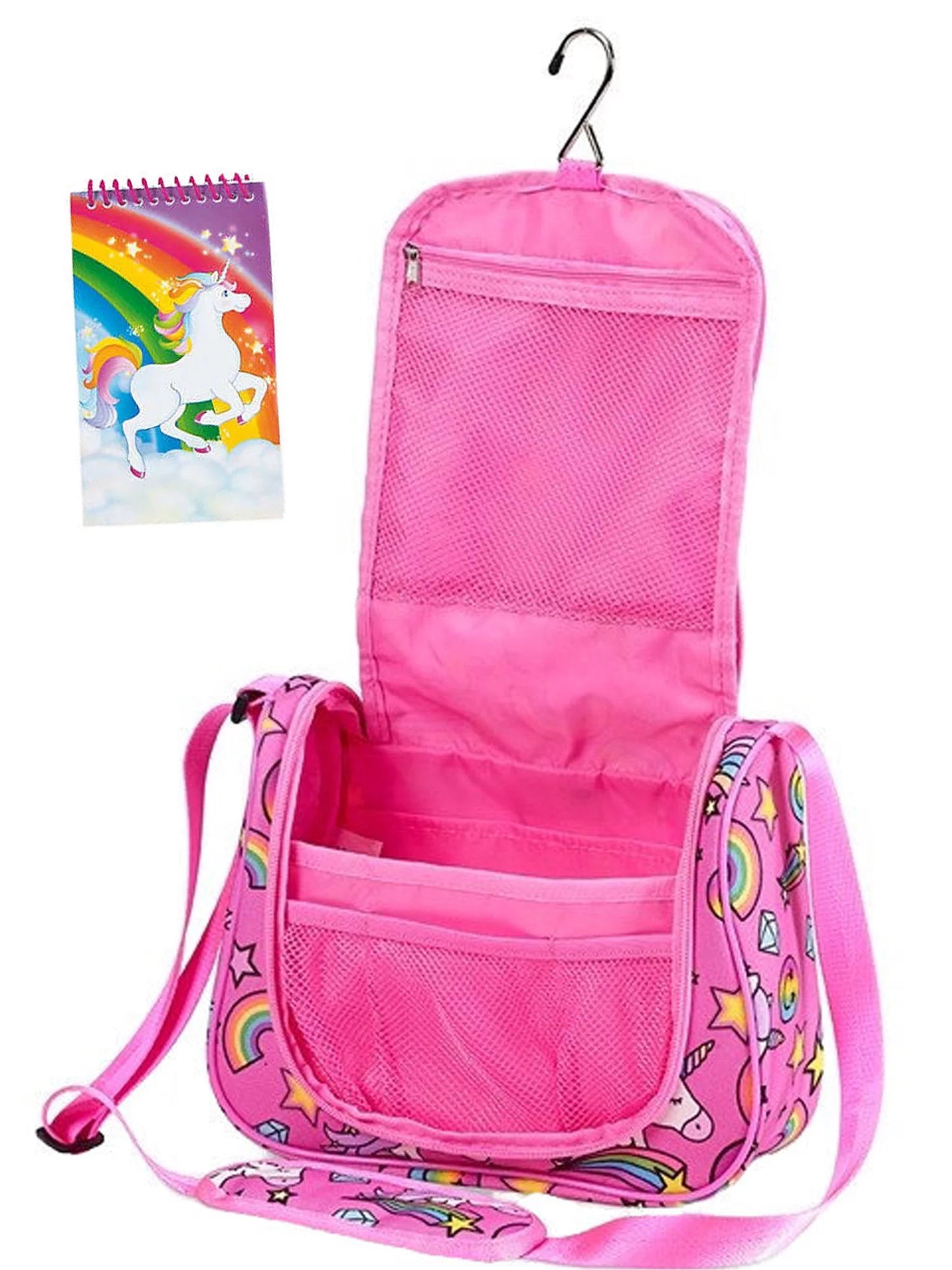 Unicorn Couture Toiletry Cosmetic Bag Accessory Bag, Make-up Bag & Notepad Bundle Set