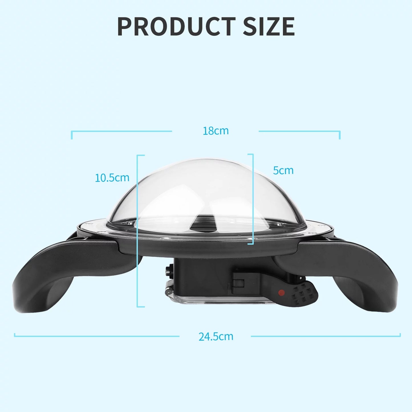 SHOOT Dome Port,Camera Dual Handle Dual Handle Port Case 45m Port 9 Camera 45m Waterproof 180° Port Waterproof Case 180° Wide 9 10 Case Camera Eryue Mashem Camera Ive Case