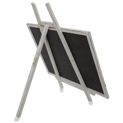 Wooden Chalkboard With Easel, Worn White