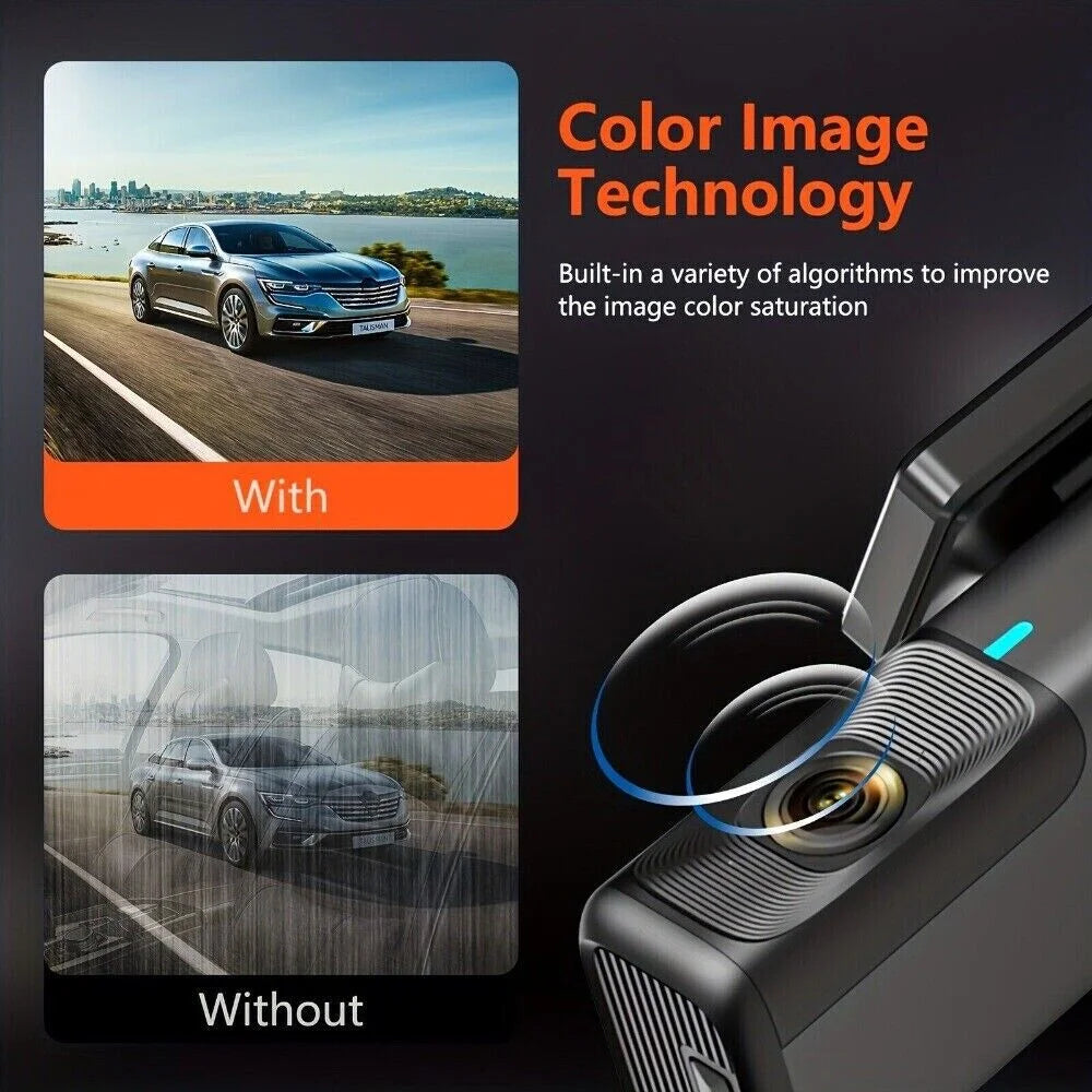 VVCAR Dash Cam 2.5K WiFi 1440P Car Dash Camera for Cars Free 32G Card, G-Sensor, Night Vision, Loop Recording, Support 128GB Max,