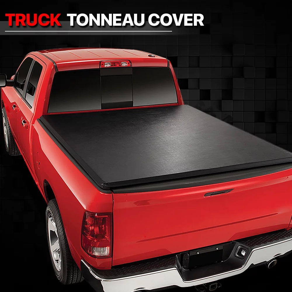 Short Bed Tonneau Cover 6Ft Soft Top Tri-Fold Flareside for 93-04 Ford Ranger