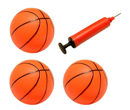 3 Pieces Mini Basketball Mini Basketballs Set, Inflatable Basketball Toys with Inflation Pump, for Beach Pool Sports Game Party Supplies, Child Gifts