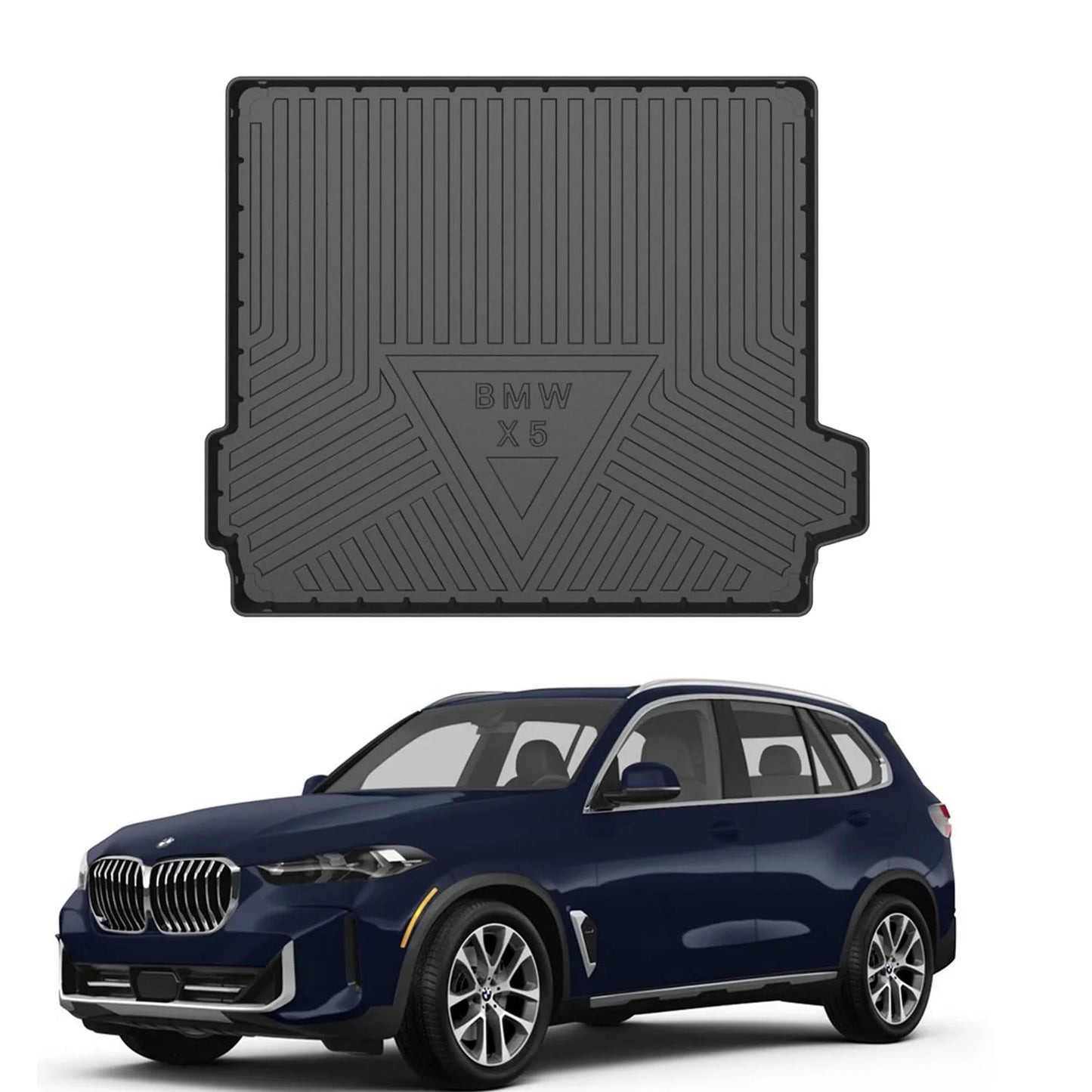 Cargo Liner fit 2019-2024 BMW X5 All Weather Rear Trunk Cover Cargo Tray Floor Mat for BMW X5 2019 2020 2021 2022 2023 2024 Accessory , Black