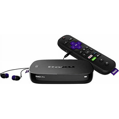 Roku Ultra | 4K/HDR/HD Streaming Player with Enhanced Remote (Voice, Remote Finder, Headphone Jack, TV Power and Volume), Ethernet, Micro SD and USB (2017)