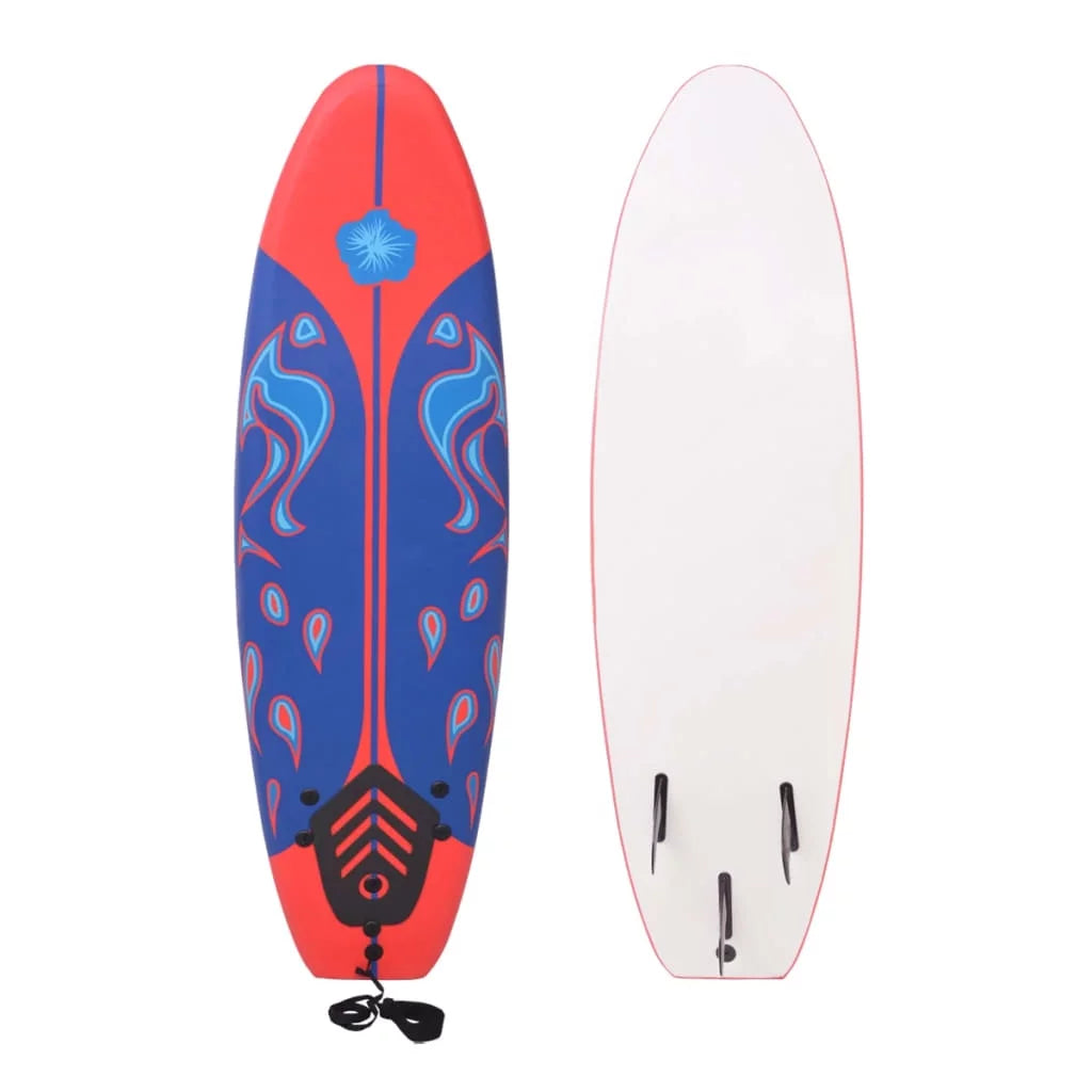 Buyweek Surfboard Blue and Red 66.9"