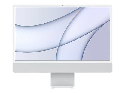 Apple iMac with 4.5K Retina display - All-in-one - M1 - RAM 8 GB - SSD 256 GB - M1 7-core GPU - WLAN: Bluetooth 5.0, 802.11a/b/g/n/ac/ax - macOS Monterey 12.0 - monitor: LED 24" 4480 x 2520 (4.5K) - keyboard: US - silver