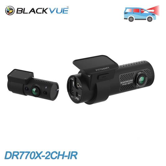 BlackVue DR770X-2CH-IR Front + Infrared Interior Dash Cam With 128GB Card | Cloud-Ready 1080p 60FPS GPS & WiFi