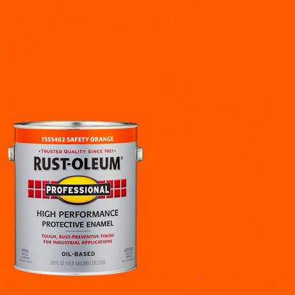 Safety Orange, Rust-Oleum Professional High Performance Gloss Protective Enamel Paint- Gallon, 2 Pack