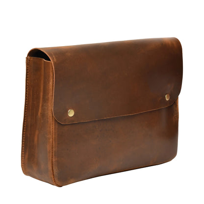 Top Grain Leather Portfolio Envelope Document File Folder Holder Sleeve Case Folio