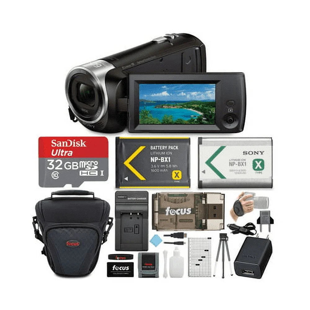 Sony CX405 Handycam 1080p Camcorder with 32GB SD Card and Accessory Bundle