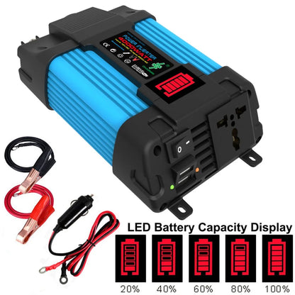 4000W Car Power Inverter DC 12V To AC 110/220V Pure Sine Wave 2 USB LCD Display