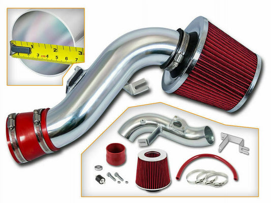 Rtunes Racing Short Ram Air Intake Kit + Filter Combo RED Compatible For 02-08 Toyota Matrix XRS