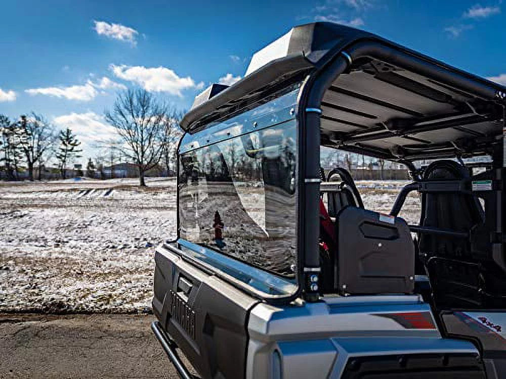 SuperATV Rear UTV Windshield for 2018+ Yamaha Wolverine X4|Made of 1/4? Lightly Tinted Polycarbonate|250x Stronger Than Glass and 25x Stronger Than Acrylic|USA Made|RWS-Y-WV-X4-76