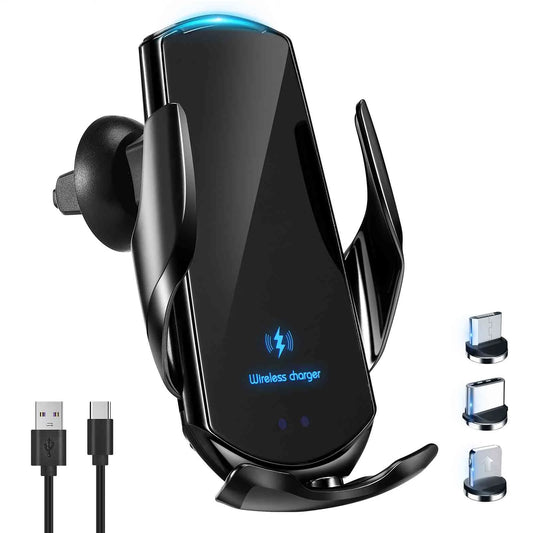 15W Fast Wireless Car Charger: Auto-Clamping Phone Holder Mount for Nokia Lumia 920 - Optimal Charging on the Go