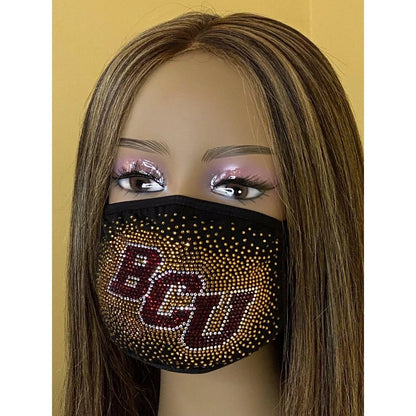 Bethune Cookman University Bling Face Mask with Filter