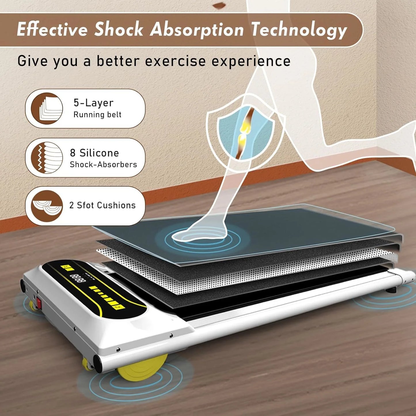 Under Desk Treadmill - 44.09 - Enhance your workday with a compact treadmill!