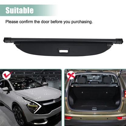 Unique Bargains 1 Set Cargo Cover for Kia Sportage 2023 Retractable Rear Trunk Security Cover Luggage Privacy Cover