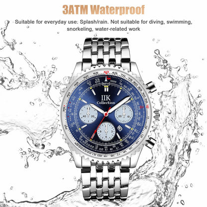 Waterproof Men Watch Relojes De Hombre Luminous Quartz Stainless Steel Bracelet