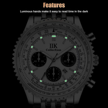 Waterproof Men Watch Relojes De Hombre Luminous Quartz Stainless Steel Bracelet