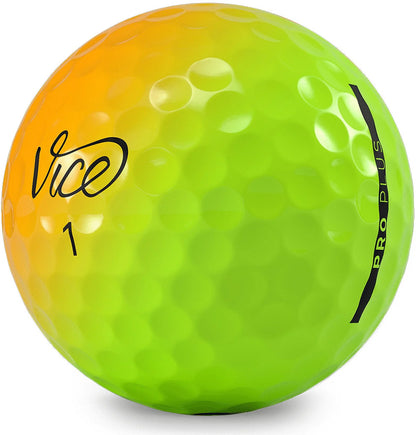 Vice Golf Limited Edition Pro Plus Golf Balls|Shade Yellow Orange