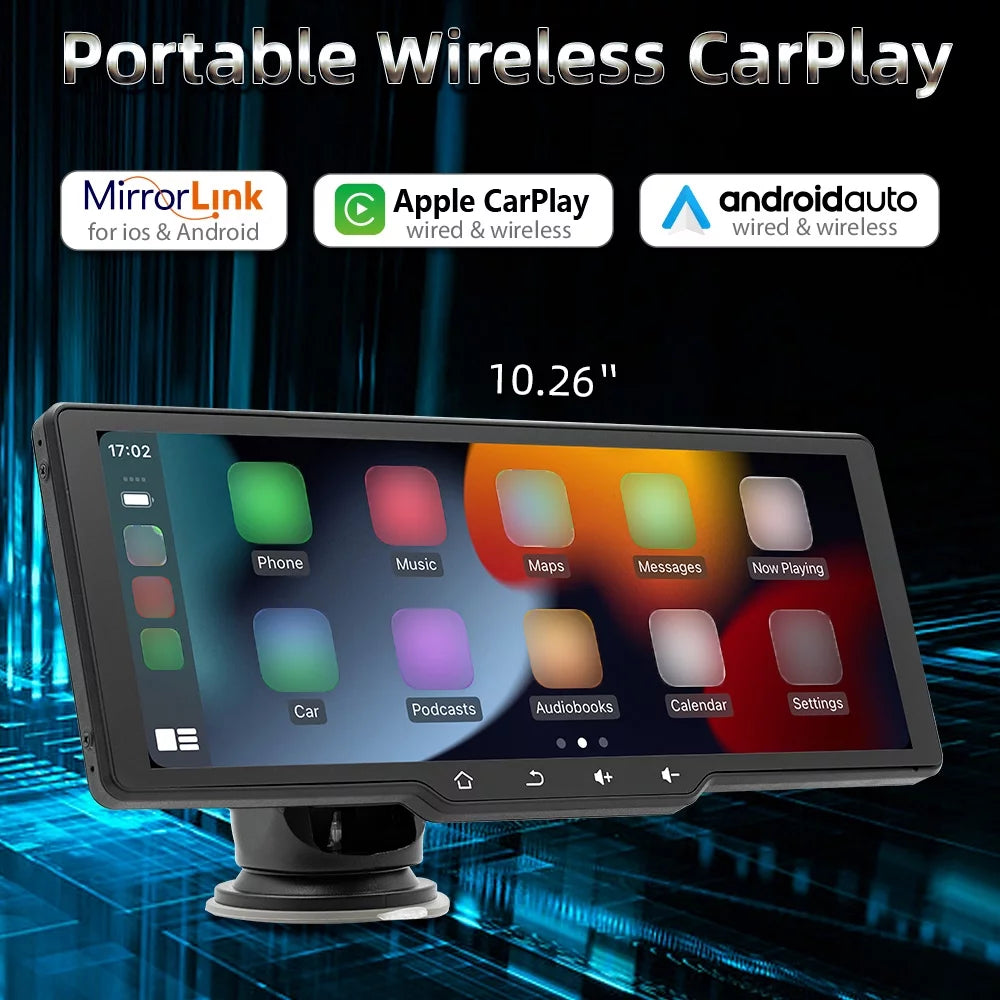 Walmart Car Player with Portable Wireless , Multi language Support, and Car Rearview Camera