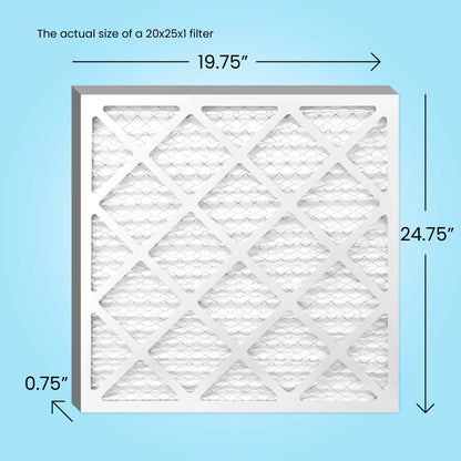 Simply Filters, 20x25x1 Air Filter, MERV 11, MPR 1000, AC Furnace Air Filter, 6-Pack