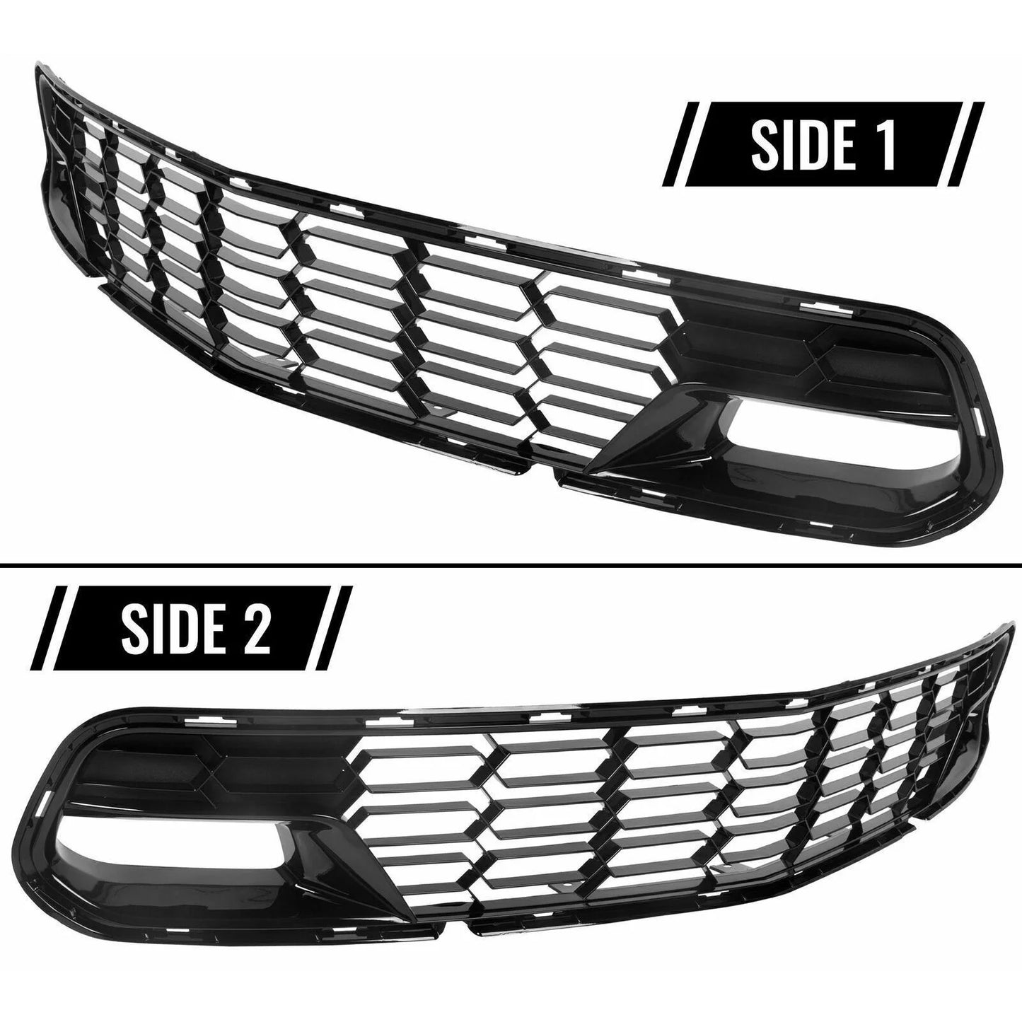 Teledu For 14-19 Chevrolet Corvette C7 No Camera | Z51 Glossy Black Front Bumper Grille